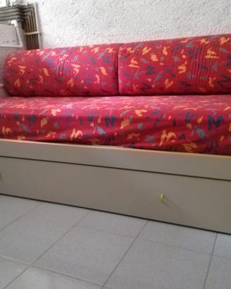 divano/letto singolo con secondo letto estraibile