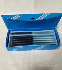 Coltelli da cucina manico nero 6 pezzi amc