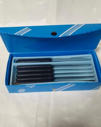 Coltelli da cucina manico nero 6 pezzi amc