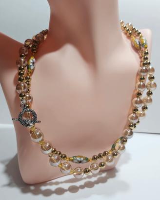 collana lunga pietra dura 