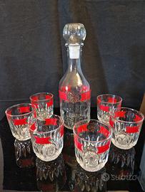 Set di Caraffa e 6 Bicchieri  Vintage anni 50