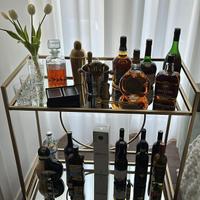 Tavolino bar oro e vetro