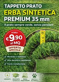 🌿 TAPPETO PRATO ERBA SINTETICA PREMIUM 35 mm 🌿