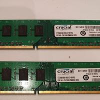 Ram dimm ddr3 crucial 2gb x 2 (4gb)