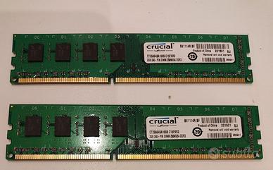 Ram dimm ddr3 crucial 2gb x 2 (4gb)