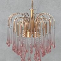 Lampadario con gocce in vetro di Murano 