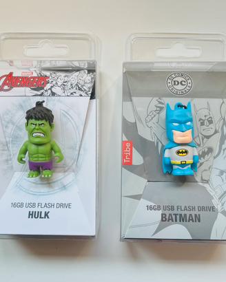 Chiavette USB Hulk e Batman