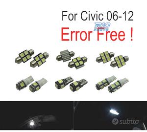 KIT 8 LAMPADE LED INTERNE PER HONDA CIVIC 06-12