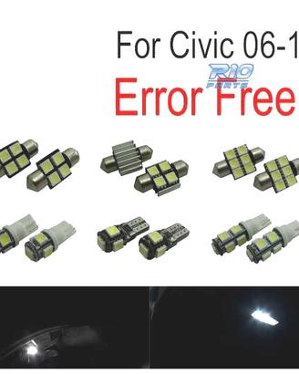 KIT 8 LAMPADE LED INTERNE PER HONDA CIVIC 06-12