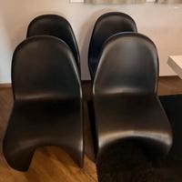 Set 4 sedie Panton nere opache