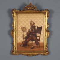 Quadro Intarsio Francesco Ferrario Violoncellista
