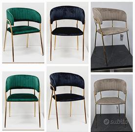 sedia new velvet in tessuto arredo locali 
