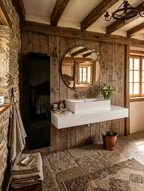 Mobile bagno lavabo con pensile e specchio Nuovo