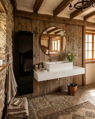 Mobile bagno lavabo con pensile e specchio Nuovo