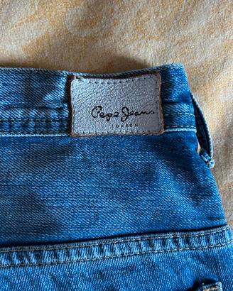 Jeans Pepe Jeans London Denim Chiaro Tg. 14 Anni