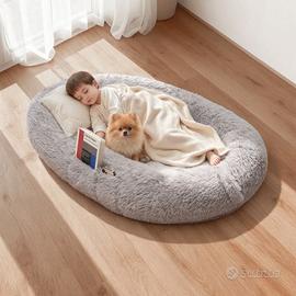 Letto a Sacco per Cani 132 x 86 x 24 cm Rimovibile