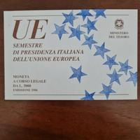 Moneta 5000 Lire Argento "Presidenza Italiana" '96