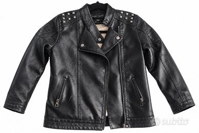 Giacca biker nera da bambina  8–10 anni