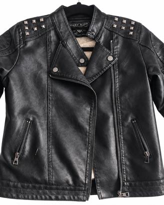 Giacca biker nera da bambina  8–10 anni