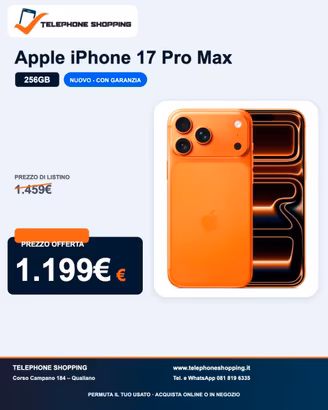 Apple iPhone 17 Pro Max 256GB Nuovo