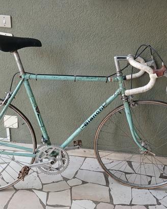 bicicletta da corsa bianchi vintage da restruturar