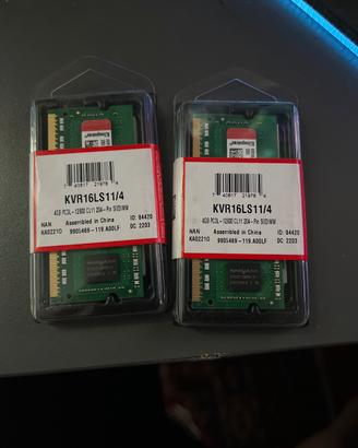 RAM Kingston ValueRAM KVR16LS11/4 4GB 1600 MHZ