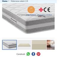 2 materassi  singoli  Adam 2.0 nuovi 190x80