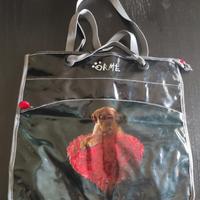 Borsa da mare per donna con cagnolino