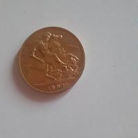 moneta placcata oro regina vittoria