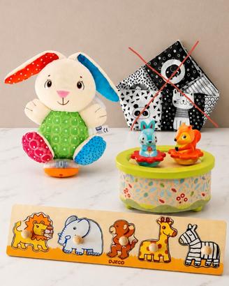 Lotto giochi neonato Peluche Chicco NUOVO, Djeco,