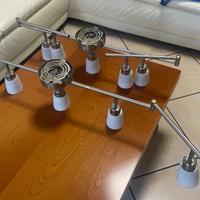 Faretti da soffitto a 5 luci, nichelato