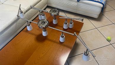 Faretti da soffitto a 5 luci, nichelato