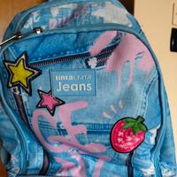 zaino tinta unita jeans 