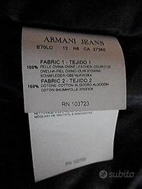 GIACCONE IN PELLE ORIGINALE nero ARMANI JEANS