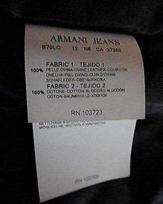 GIACCONE IN PELLE ORIGINALE nero ARMANI JEANS