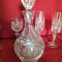 Set bicchieri e caraffa in cristallo 