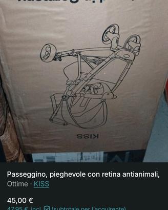 passegino con telo verde