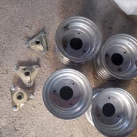 quad cerchi in ferro+tre mozzi