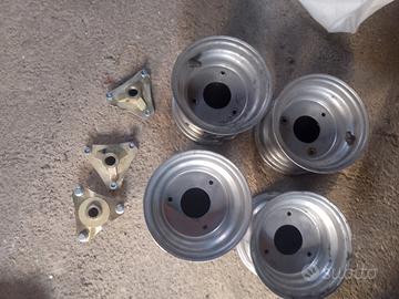 quad cerchi in ferro+tre mozzi