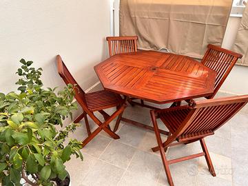 Tavolo + 4 sedie da esterno