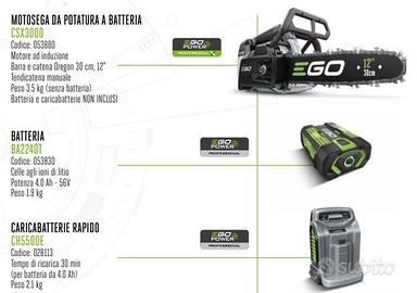 EGO kit motosega da potatura csx3002
