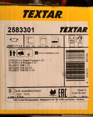 Textar Kit pastiglie freni NUOVI