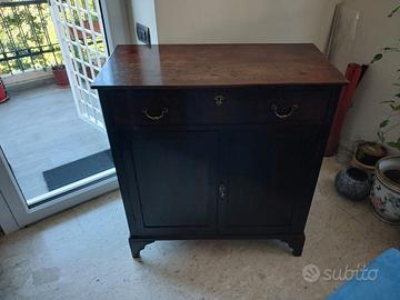 Credenzina / mobiletto antico in legno massello sc