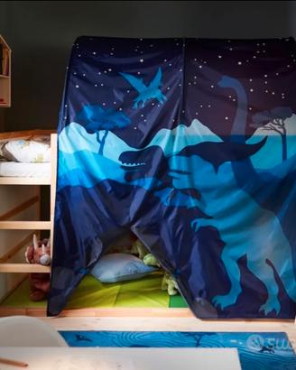 Tenda letto bambini IKEA - Kura Blu Dinosauro