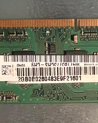 RAM portatile 2GB DDR3