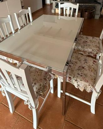 Tavolo allungabile Calligaris e 6 sedie