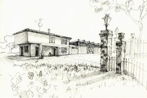 Capannone con Villa, Giardino e Uliveto