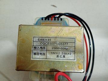 Trasformatore doppia uscita 13v ca