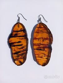 Grandi Orecchini di Ambra Messicana