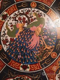 PIATTO CINESE DI PORTATA DECORATO A MANO